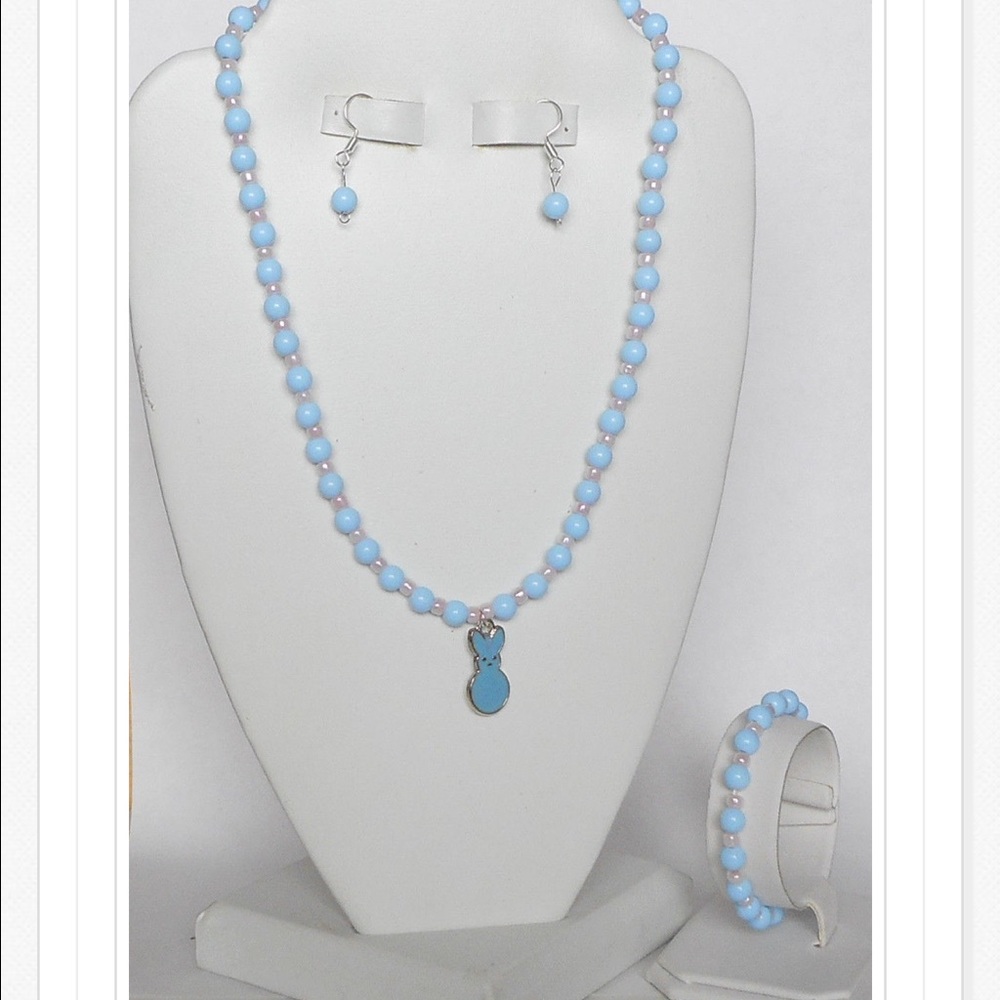 💗 Easter bunny light blue set